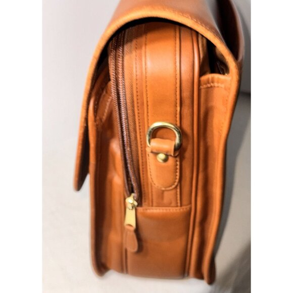 Vintage Coach Tan turn lock Leather Express Case Briefcase messenger Bag - Picture 13 of 16